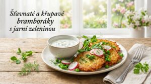 Šťavnaté a křupavé bramboráky s jarní zeleninou bez zbytečných kalorii